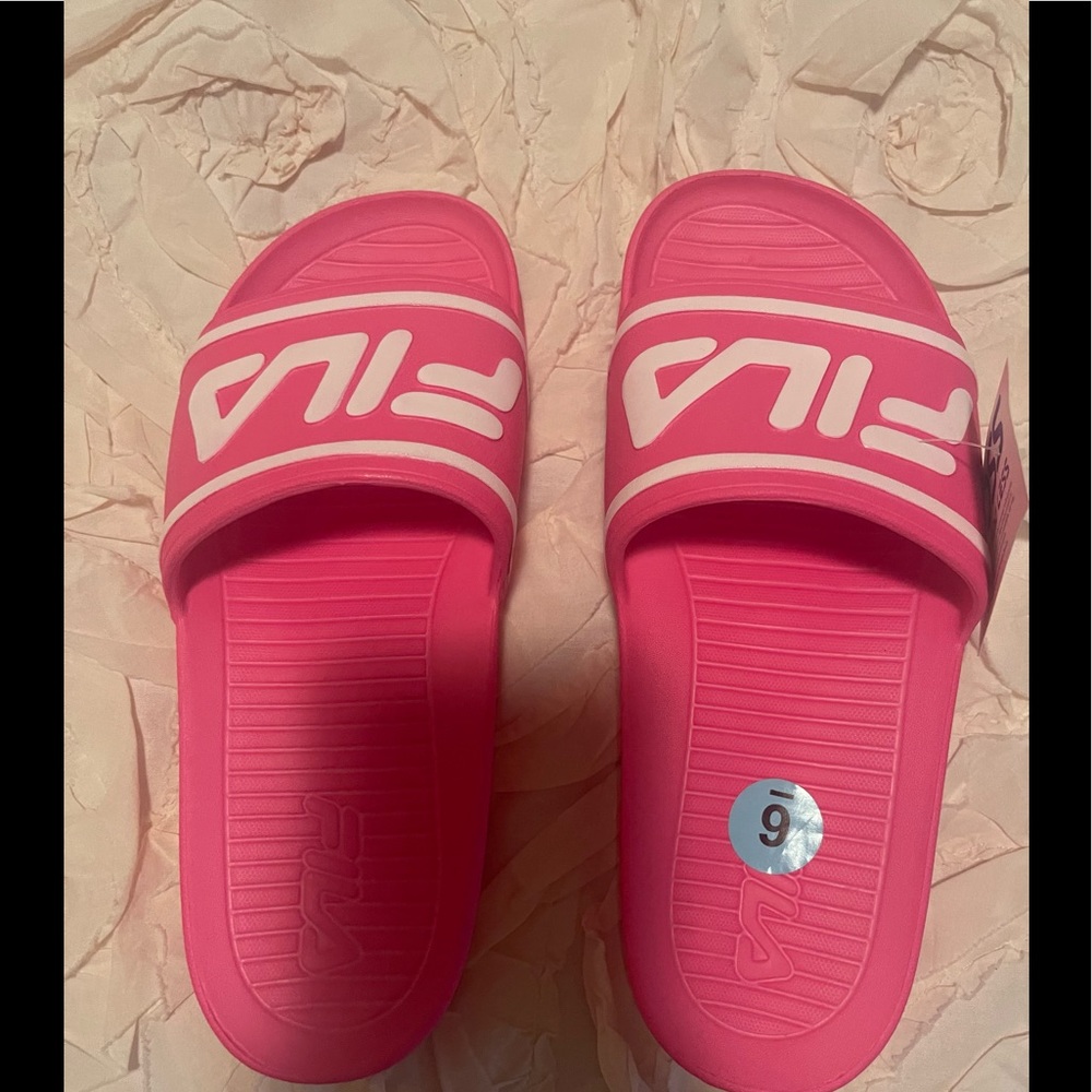 FILA Pink Boys Slides